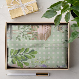 Moderne plakboek achtergrond Greenery collage Tissuepapier