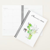 Moderne planificateur 2020 Green Art Abstrait (Devant avec enveloppe)