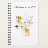 Moderne Planner 20XX Yellow Art Abstract najaar (Voorkant)