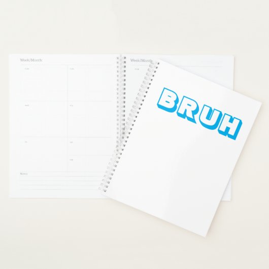moderne planner "bruh" - notitieboek (Display)