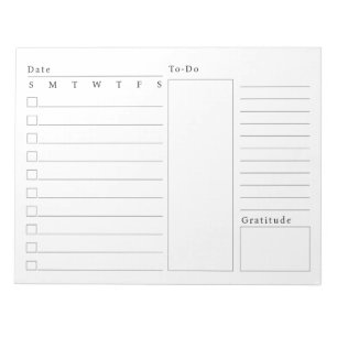 Moderne planningsplanner voor dagelijks gebruik om notitieblok