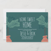 Moderne Plant Fiddle Fig Tree Housewarming Party Kaart (Voorkant)