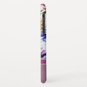 Moderne platte bloemen en vlinder met monogram Roo Case-Mate iPhone Case (Achterkant/links)