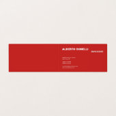 Moderne platte minimalistische rode, witte Profess Visitekaartjes (Buitenkant ongevouwen)