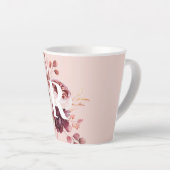 Moderne platte roze en rode Florenz met Initiaal Latte Mok (Rechterhoek)