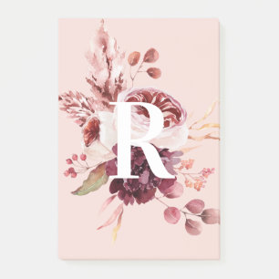 Moderne platte roze en rode Florenz met Initiaal Post-it® Notes