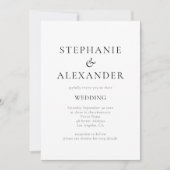 Moderne platte Typografie QR Code Wedding Kaart (Voorkant)