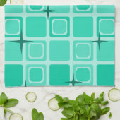 Moderne Pleinen uit de Middeleeuwen Sterren Blauwg Theedoek (Gevouwen)