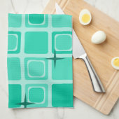 Moderne Pleinen uit de Middeleeuwen Sterren Blauwg Theedoek (Quarter Fold)