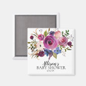 Moderne Plum Bleu Lavande Douche Faveur Aimant (Recto/Verso)