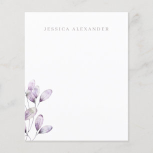 Moderne plum Foliage Personalized Stationery