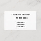 Moderne Plumber-plug-service Visitekaartje (Achterkant)