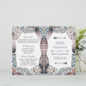 Moderne Plumes tribales Programme de mariage de Bo (Debout devant)