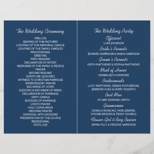 Moderne Plumes tribales Programme de mariage de Bo (Dos)