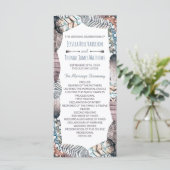 Moderne Plumes tribales Programme de mariage de Bo (Debout devant)