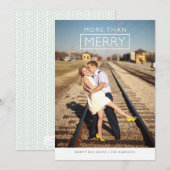 Moderne Plus que Joyeux Carte photo de vacances (Devant / Derrière)