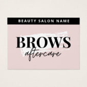 Moderne PMU Brow Instructions Card voor Brows Afte Visitekaartje (Voorkant)