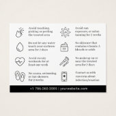 Moderne PMU Brow Instructions Card voor Brows Afte Visitekaartje (Achterkant)