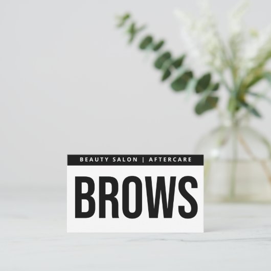 Moderne PMU Brow Instructions Card voor Brows Afte Visitekaartje (Staand voorkant)