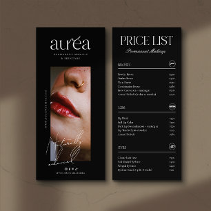 Moderne PMU Cosmetische Salon Service Prijslijst Reclamekaart