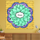 MODERNE POINSETTIA IN BLAUW CANVAS AFDRUK (Insitu (Woonkamer))