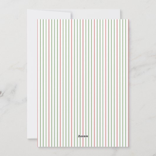 Moderne poinsettia-kerstfoto aan de grens feestdagenkaart (Achterkant)