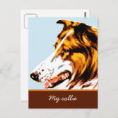 Moderne pointillisme: colliade met zachte focus briefkaart (Voorkant / Achterkant)