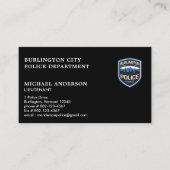 Moderne politiefunctionaris Aangepaste Logo Handha Visitekaartje (Voorkant)
