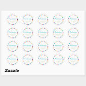 Moderne Polka Dots Adres Label Sticker (Vel)