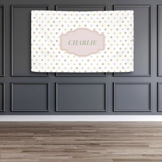Moderne Polkadot naambanner Spandoek