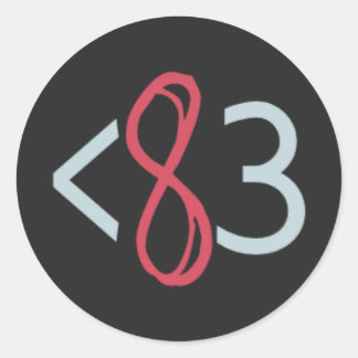 Moderne Poly Stickers (zwart) - vel van 20