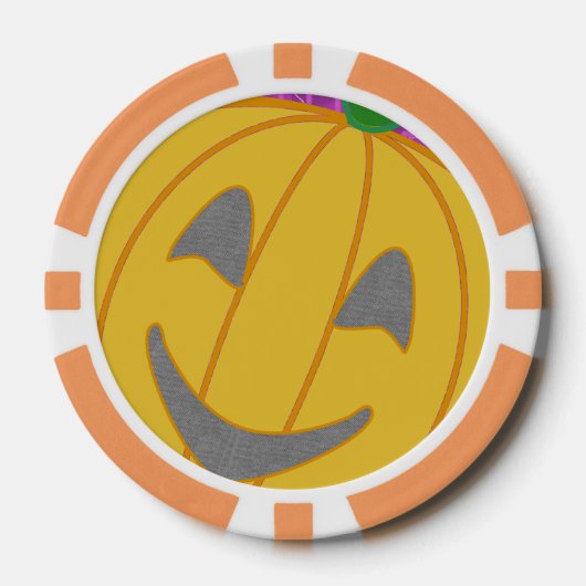 Moderne Pompoen Poker Chip (Voorkant)