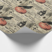 Moderne  pompoen van Halloween Cadeaupapier (Hoek)