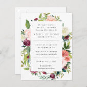 Moderne pony's en Rozen - Vrijgezellenfeest Uitnodiging Briefkaart (Voorkant / Achterkant)