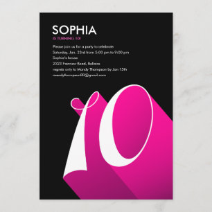 Moderne Pop 10e verjaardag Kaart