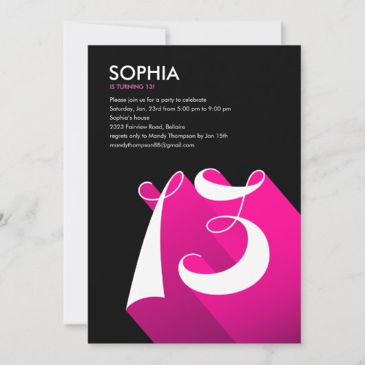 Moderne Pop 13e verjaardag Kaart (Voorkant)
