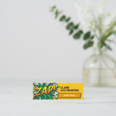 Moderne Pop Art Comic Book ZAP Mini Visitekaartje (Staand voorkant)