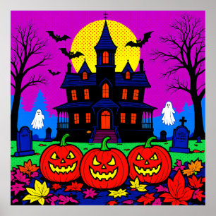 Moderne Pop Art Halloween Poster