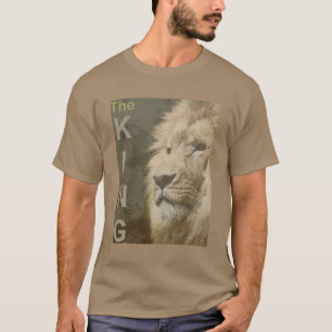 Moderne Pop Art Lion Head Mannen Sjabloon T-shirt