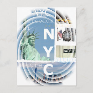 Moderne Pop Art Nyc Ny New York City Sjabloon Briefkaart