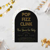 Moderne Pop Fizz Clink Nieuwjaarsfeest Kaart