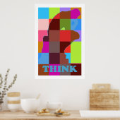 Moderne pop kunst DENK Poster (Keuken)