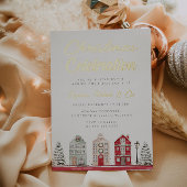 Moderne populaire jaarlijkse kerstfeest viering folie uitnodiging