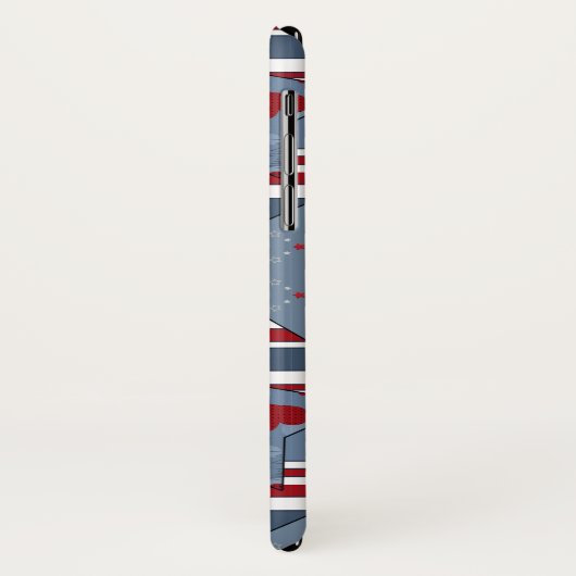 Moderne, populaire, patriottische Case-Mate iPhone case (Achterkant/links)