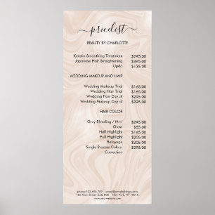 Moderne Poster in marmer Style Pricelist
