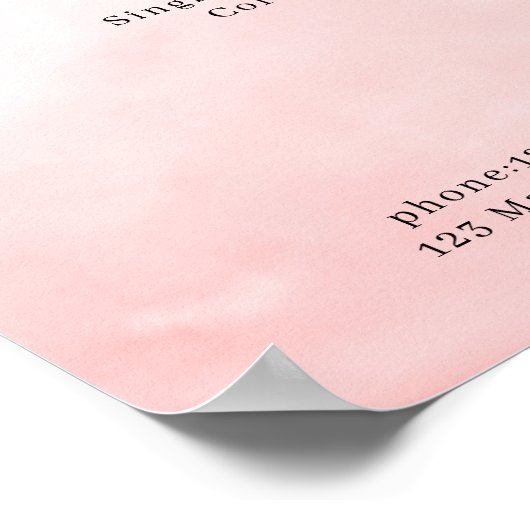 Moderne Poster met Waterverf Prijslijst (Hoek)