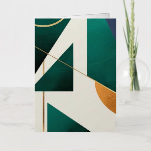 Moderne poster minimalistisch met overlappende dri folie wenskaart