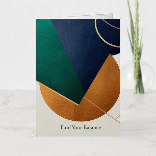 Moderne poster minimalistisch met overlappende dri folie wenskaart