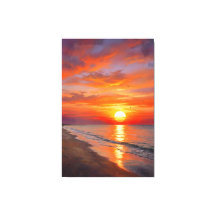 Moderne Poster Natuur Zonsondergang Canvasprint Mu