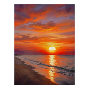 Moderne Poster Natuur Zonsondergang Muurkunst Huis Perfect Poster